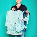 Kirsten Bille, Inhaberin von Bille Fashiontrading, mit UV-Schutz-Bekleidung von Snapper Rock
