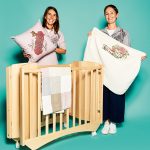 Livia Scardulla und Ciada Tacchella,  von Hugs Factory, mit Baby-Heimtextiien “Greenwhich”