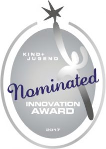 Nominated für den Innovation-Award 2017 der Kind + JugendNominated für den Innovation-Award 2017 der Kind + Jugend