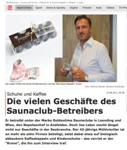 Saunabetreiber gründet Kinderschuhlabel - .Kronen-Zeitung