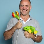 Alain De Rauw von Plan Toys Europe. Im Web unter: www.plantoys.com – auf der Kind + Jugend 2017 beim Childhood-Business-Shooting ‘My Favourite Item’