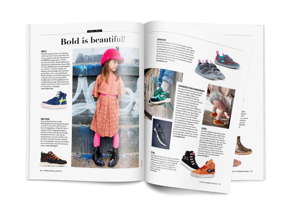 In den Mixseiten der Aussteller der Gallery Shoes in der Childhood-Shoes-Ausgabe 03/2019 haben wir unsere liebsten Kollektionen der kommenden Saison zusammengetragen.
