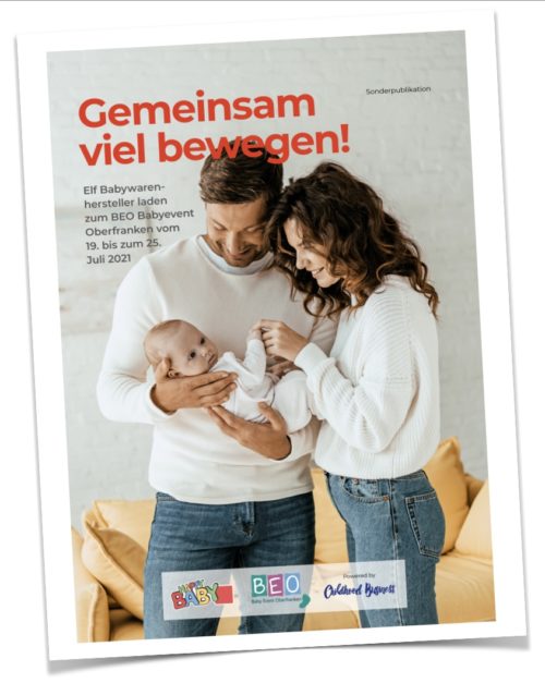 Cover der Verlagsbeilage zum 2. BEO Babyevent Oberfranken im Juli 2021