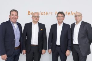 Die EK/servicegroup besetzte im September 2021 den Vorstand neu.  V.l.n.r.: Gertjo Janssen, Jochen Pohle, Franz-Josef Hasebrink und Martin Richrath.