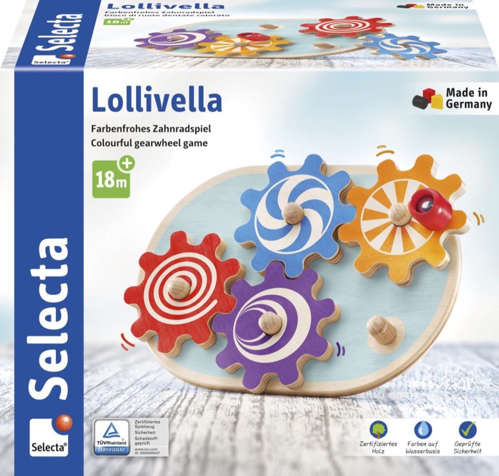 Im April 2022 stellte Selecta mit "Lollivella" ein handliches Zahnradspiel für die Kleinen vor.