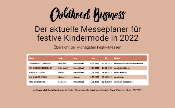 Save the Date - festive Messen - Mai 2022