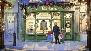 Barbour zum zweite Mal mit Paddington-Bär-Weihnachtskampagne