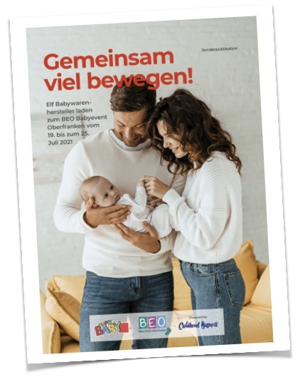 Cover der Verlagsbeilage zum 2. BEO Babyevent Oberfranken im Juli 2021