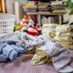 Washing and folding reusable nappy and diapers at home