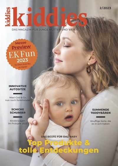 Messe-Preview zur EK Fun 2023 des Elternmagazins "kiddies". Offiziell kommt die Ausgabe 2/2023" des Magazins Ende Mai 2023 in den Handel.
