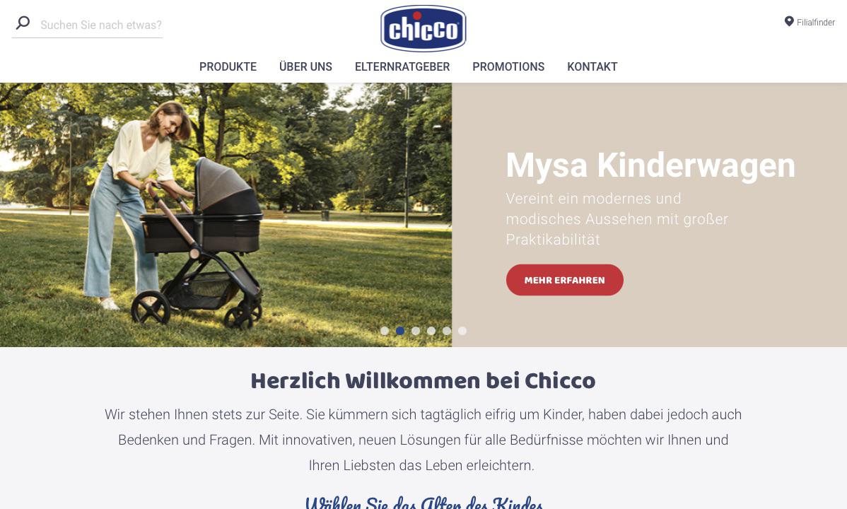 Screenshot der Marke Chicco