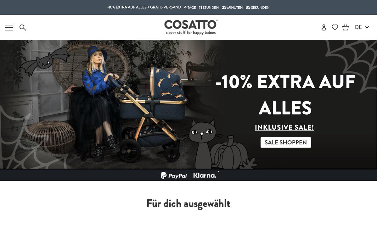 Screenshot der Marke Cosatto
