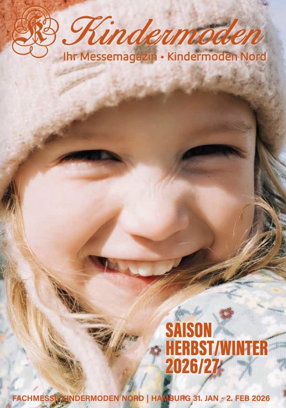 Titelseite des Katalogs der Kindermoden Nord im Februar 2026